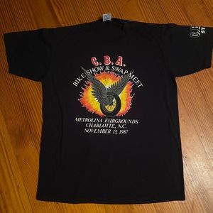 vintage Harley Davidson CBA swap meet & bike show shirt